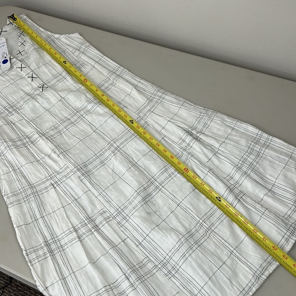tulip clothing The Victoria in White Onyx windowpane print sleeveless dress XS - Picture 10 of 11